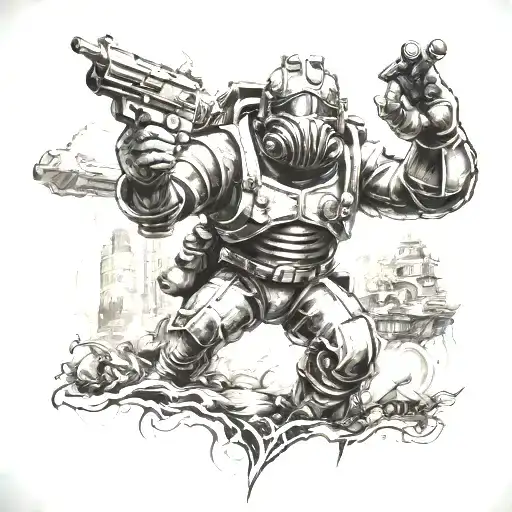 Bioshock Style Battle Scene World