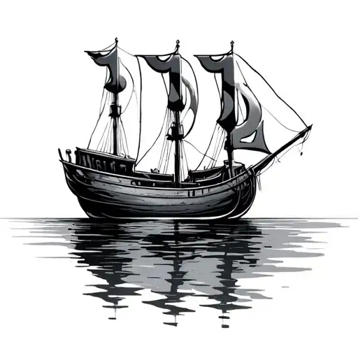 A Boat Made Of The Number 119