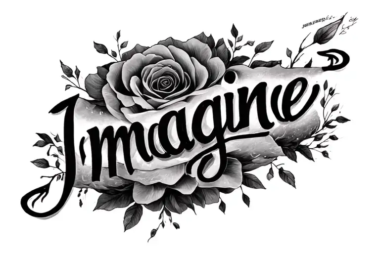 Create A Tattoo From The Lyrics Of The Song Imagine By John Lennon