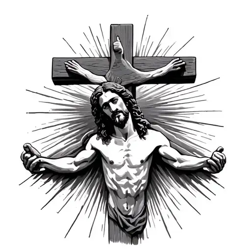 Jesus On The Cross Surrounded