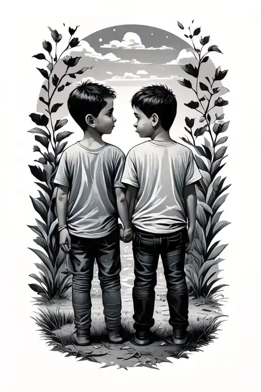 Grandson Holding Hands