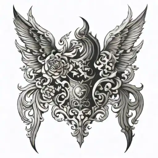 A Cool Tattoo For A Boy's Neck