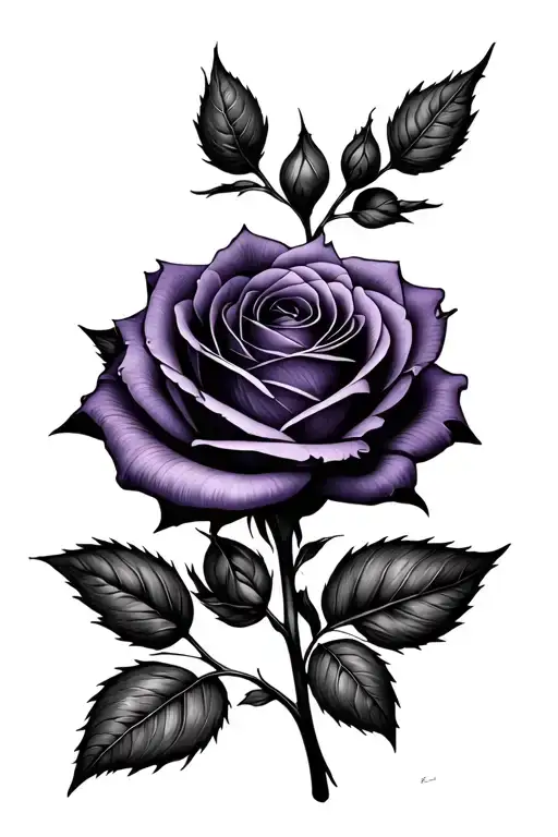 Single Purple Rose