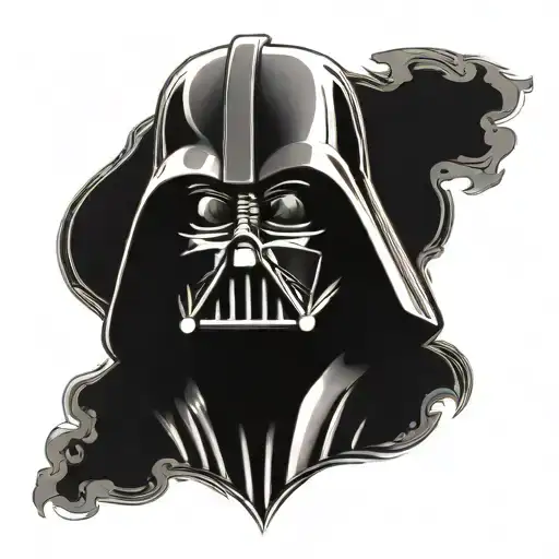 Full Neck Tattoo Of Darth Vader