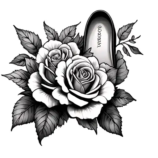 Ladies Slippers Flower And Roses