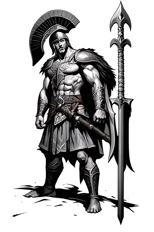 Spartan Warrior With
