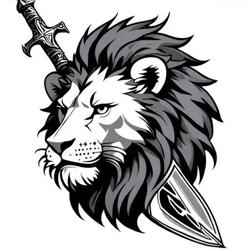 Sworded Lion With A Southern Cross Stars