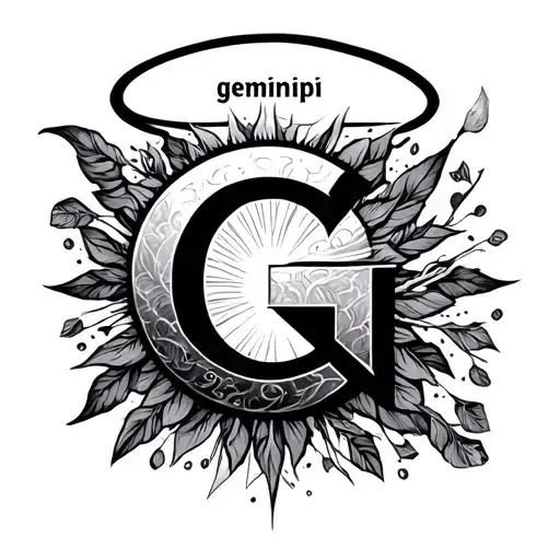 The Word Geminipi With A Halo Over The G