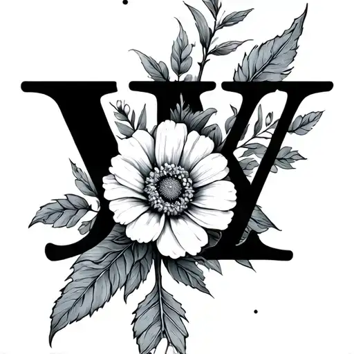 The Word Vi With July Birth Flower
