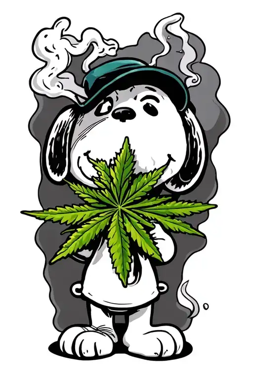Snoopy Smoking Weed