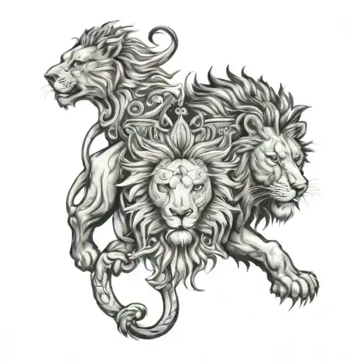 Fiath And Lion Surrounded
