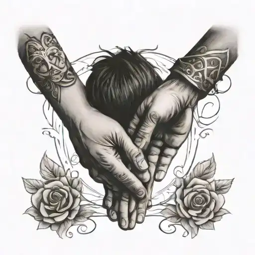 Fatherless Child Holding Hands