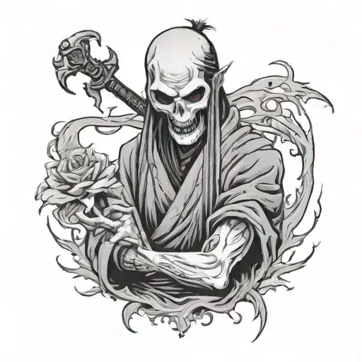 Shinigami Holding An Bleeding