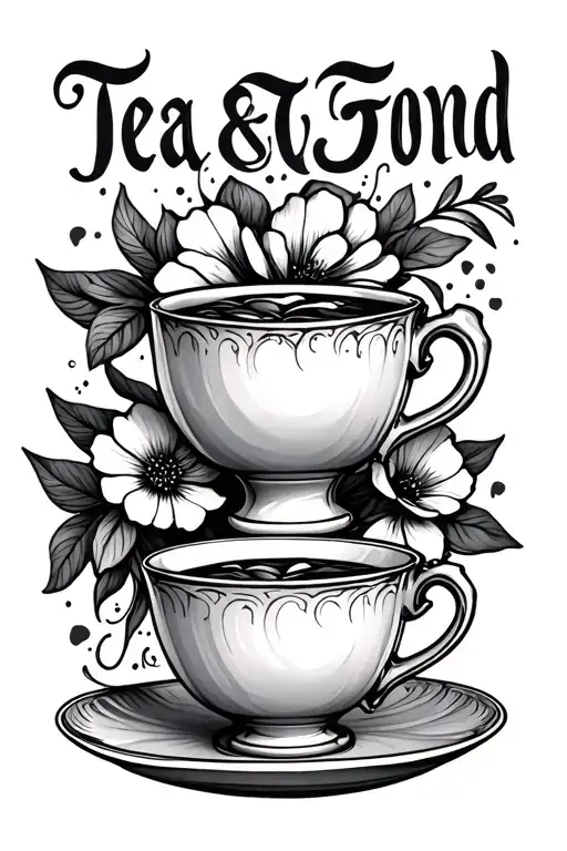 Tea Cup And Font
