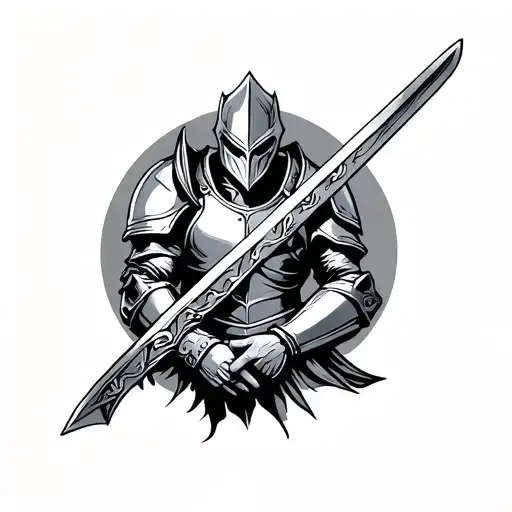 Armor Holding A Sword