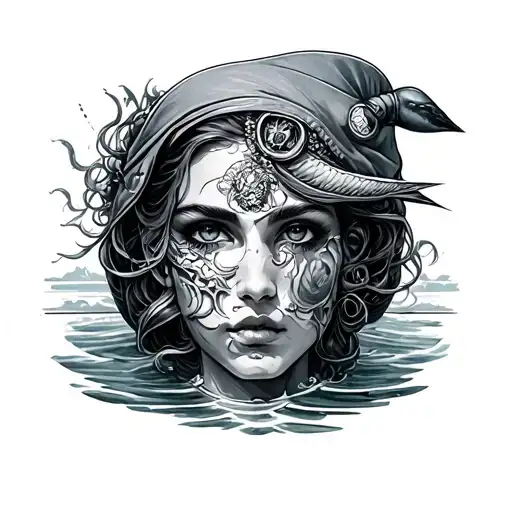 I Want A Marine Theme Face Where The Face Is Half Of The Forearm And That The Face Is From A Siren
