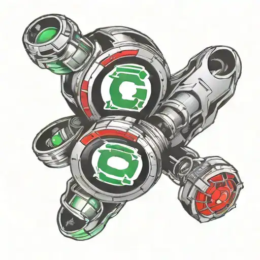 Split Green Lantern And Red Lantern Rings For Father And Daughter