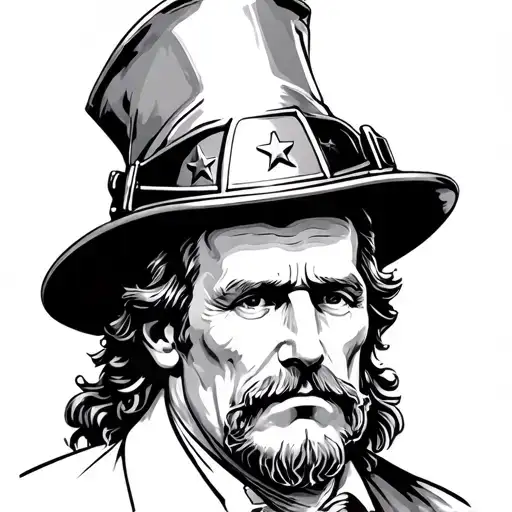 Uncle Sam In A Firefighter Helmet