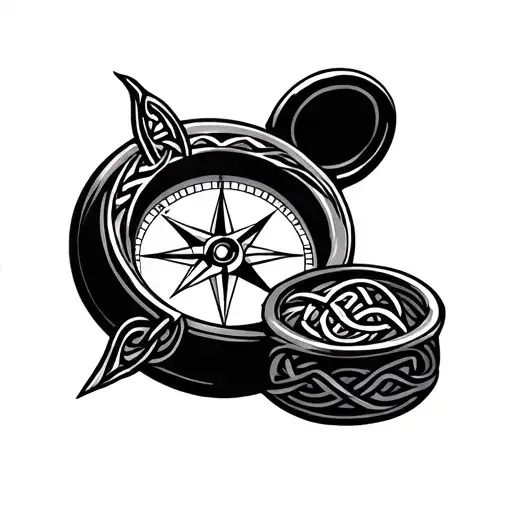 Compass With Celtic Knot