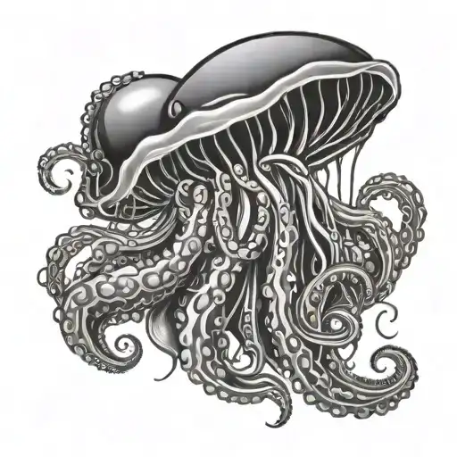 A Pretty Jelly Fish With Octopus Tentacles