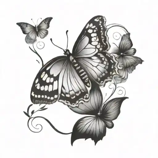 G With Butterfly Joined Together Representing The Client's Love