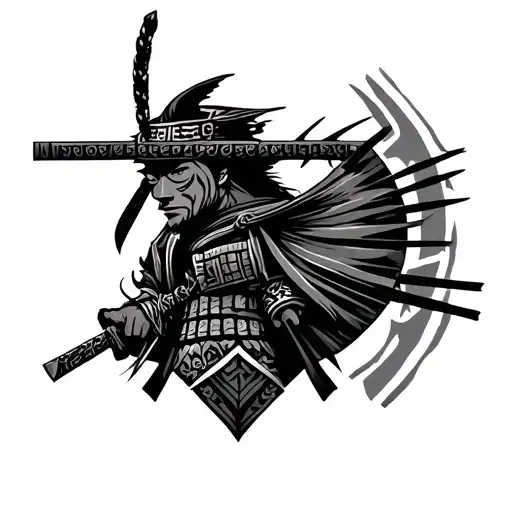Samurai Geomtric Design Incorporating