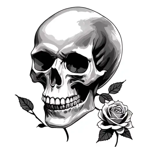 Skull And Rose