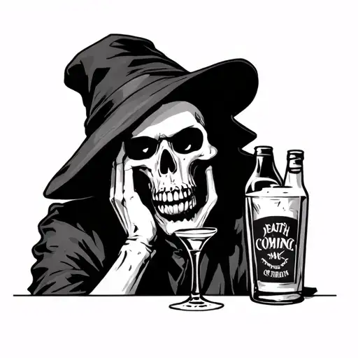 Death Coming To Take Me Away While At A Bar