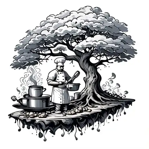 Posion Tree With Chef Cooking Up A Storm