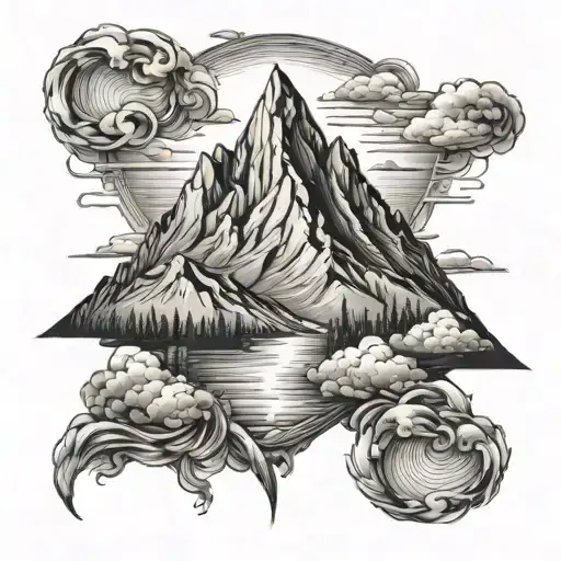 Montain And Lettre A