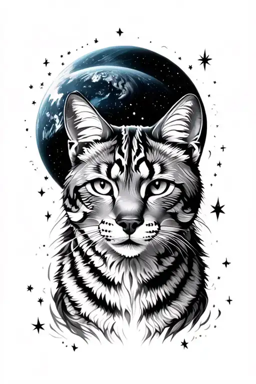 Lynx And The Stars Of The Planet And Universe