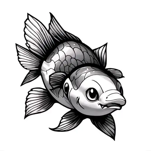 Magikarp Tattoo Design