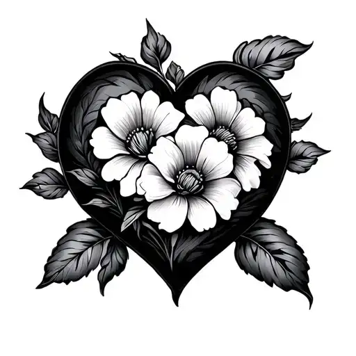 Heart Flowers Blooming