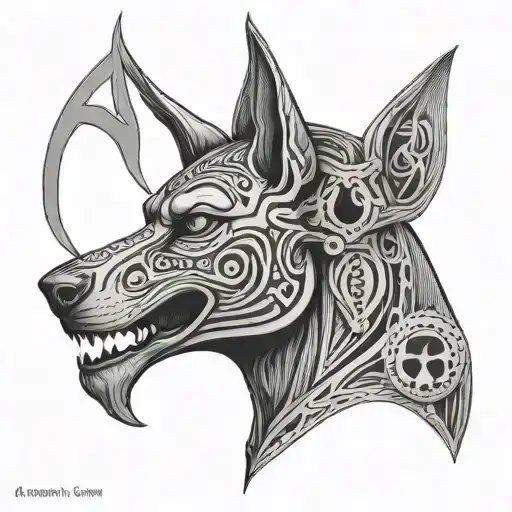Anubis And Skull
