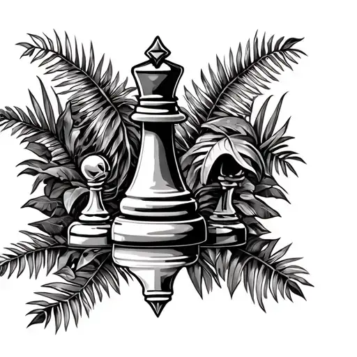 Chess Piece King In The Jungle Background