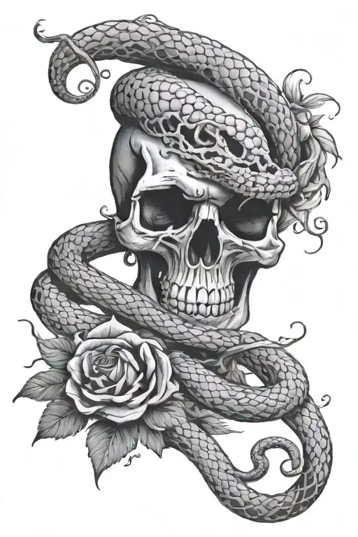 Skull And Snake
