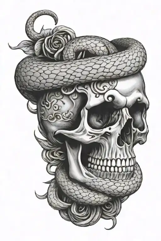 Skull And Snake