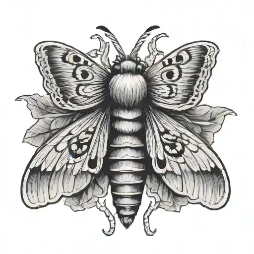 American Traditional Death Moth