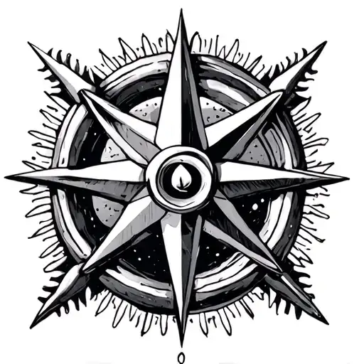 Nautical Star Compas Candle Reefknot