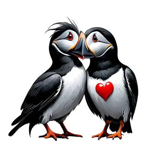 Heart And Puffin And Chuzi