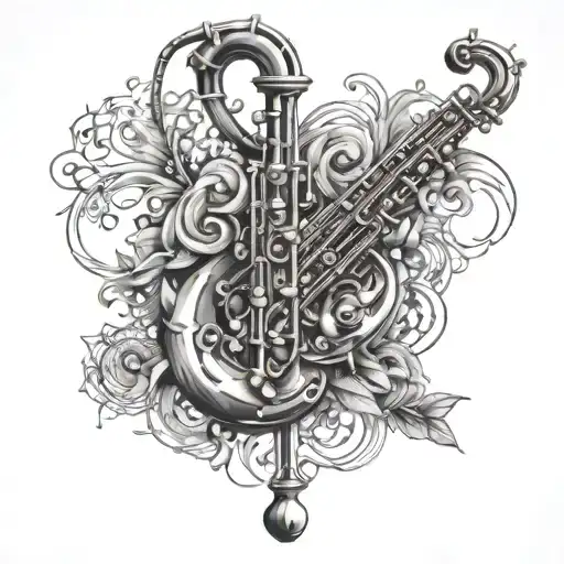 I Want The God Cross Combined With An Alto Saxophone