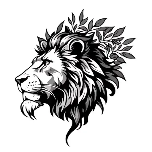 Lion With Laurels On His Head