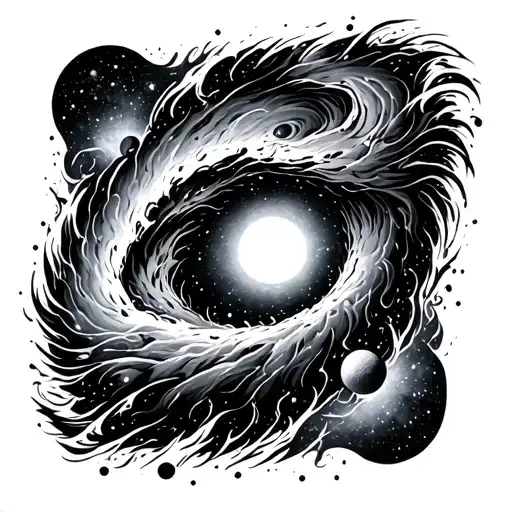 Galaxy Space Black Hole Eating