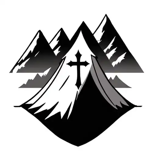 I Want A Tent With A Basque Cross Inside And The Top Of The Tent A Mountain