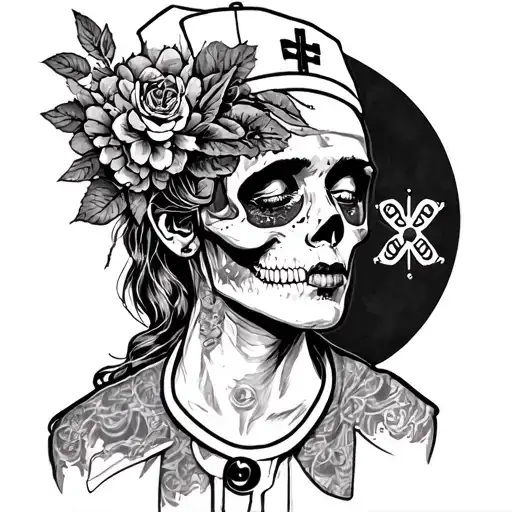 A Tattoo Incorporating Aspects Of A Mental Health Nurse In Asylums For The Criminally Insane