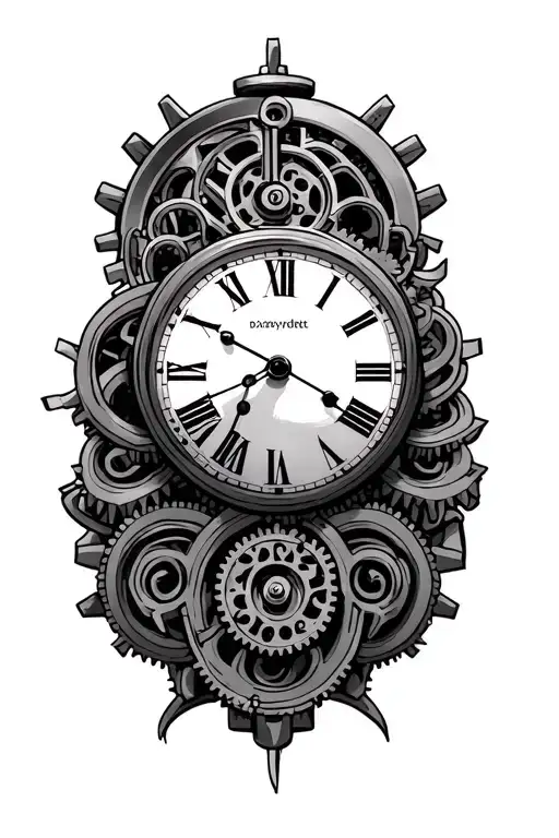 Hand Clock With Gears