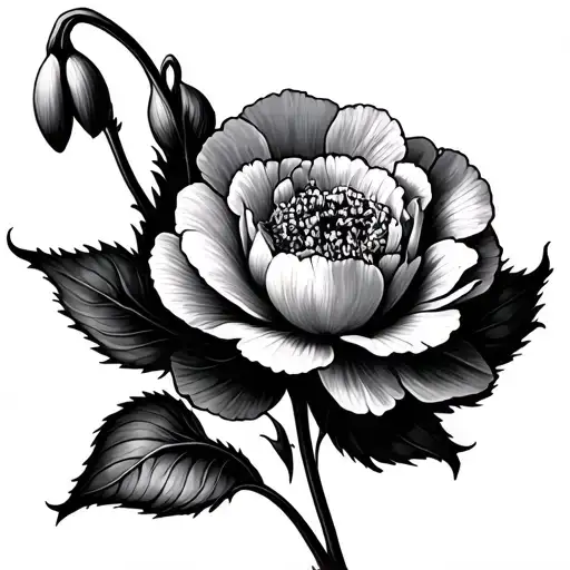 Carnation And Snowdrop