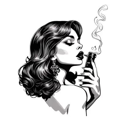 Elegante Girl Smoking