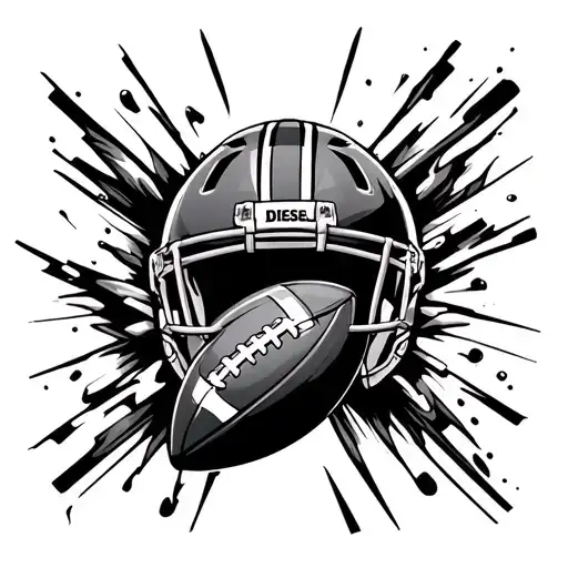 Diesel Breaking Through Football