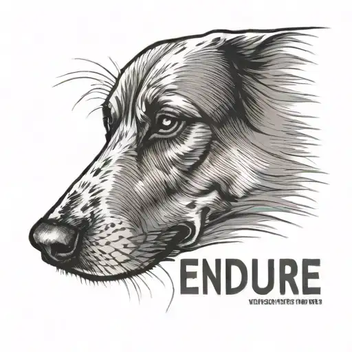 Dog Nose With Word Endure